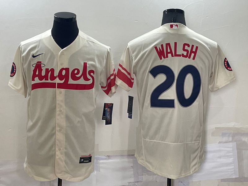 Men Los Angeles Angels 20 Walsh Cream City Edition Elite Nike 2022 MLB Jersey